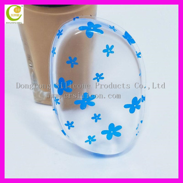 Wholesale soft cosmetic makeup refillable silicone glitter silisponge makeup sponge