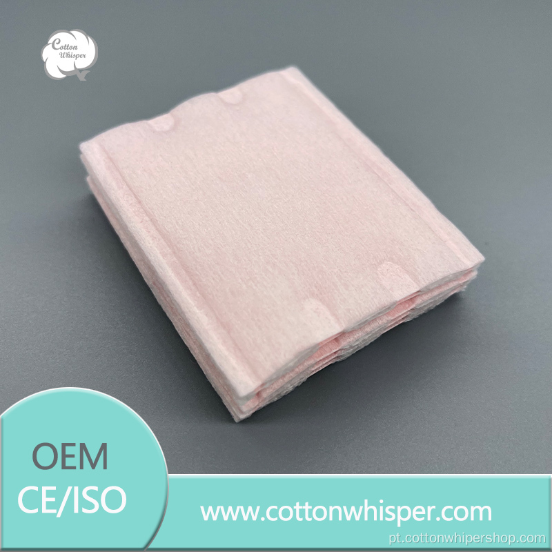 Almofada de algodão quadrado não tecido rosa