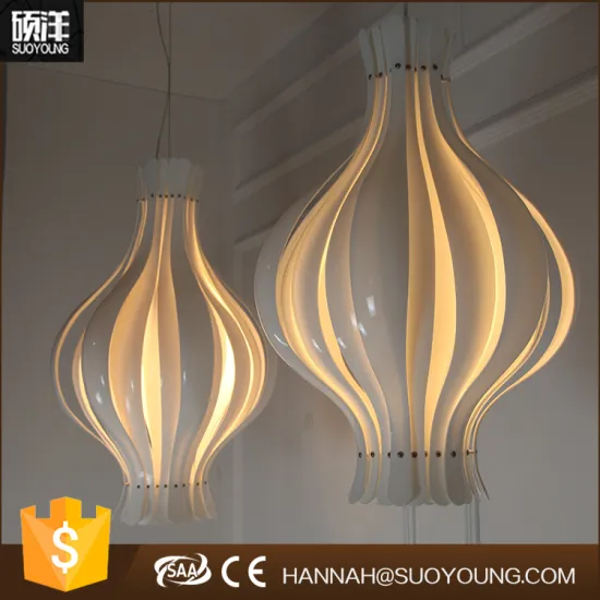 European style topdesign acrylic modern flower vase shape pendant light for home / hotel lobby indoor decoration