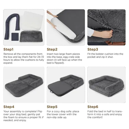 Washing Machine Safe Pet Bed for Dogs and Cats