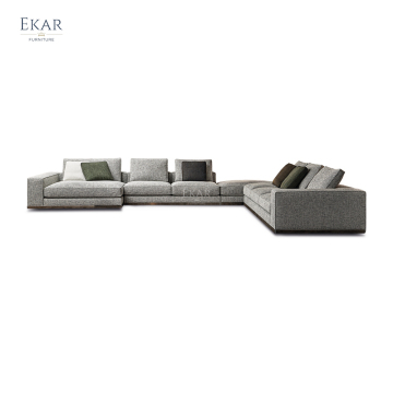 Nordic Modern Design L-Shaped Modular Sofa Set for Living Room