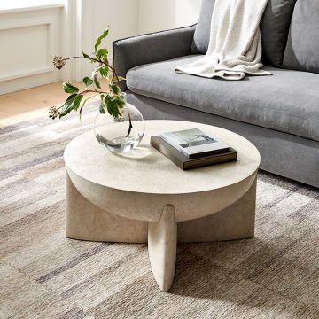 Contemporary Living Room Round Coffee Table