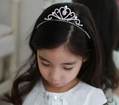 Baby headband lovely diamond crown princess children hair bands hair accessories wholesale