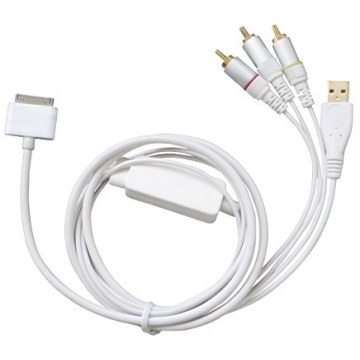 ออก AV RCA กับ USB สำหรับซิงค์อุปกรณ์แอปเปิ้ลและค่า