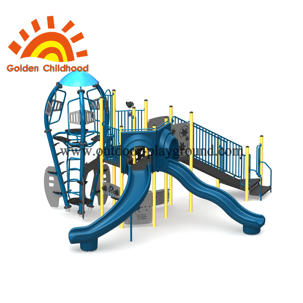 Blue Rocket Structure With Slide