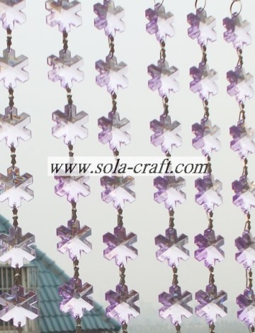 Nice Light pink Flower shape jewelry Crystal Beaded Curtain Chains