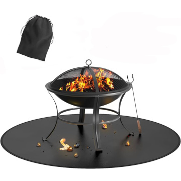 Hoog vuur onder grill bbq mat