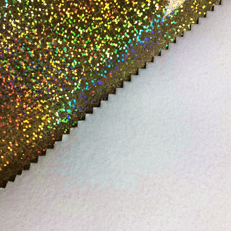 Tissu de chaussures de tapisserie d&#39;ameublement en cuir synthétique brillant de paillettes de PVC