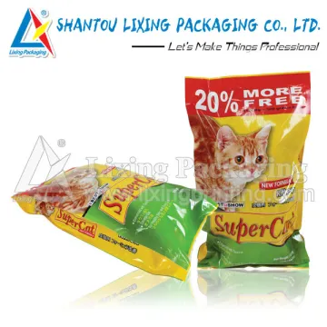 Cat food side gusset bag
