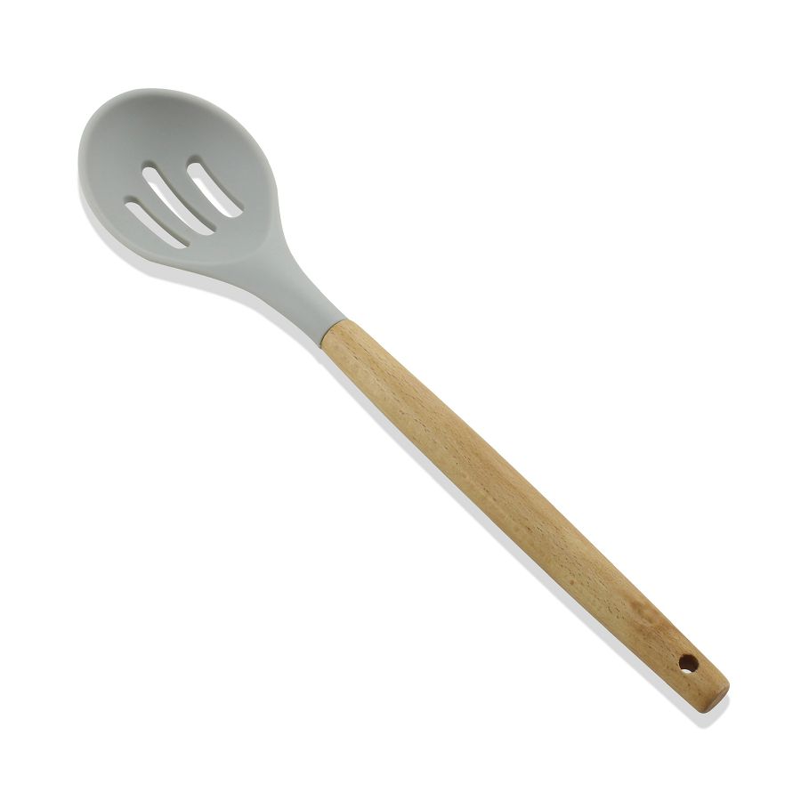 Utensilios de cocina de silicona 9PCS con mango de madera de haya