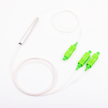 1x2 Fiber Optic Splitter PLC SC/UPC SC/APC Steel Tube