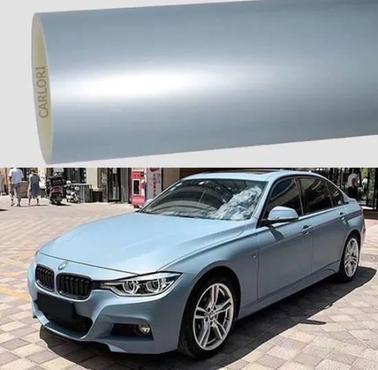 matte macaron light blue car wrap vinyl