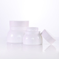 Special shaped cream jars with white lids
