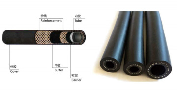 Thick wall rubber hose 4 layers auto ac rubber hose