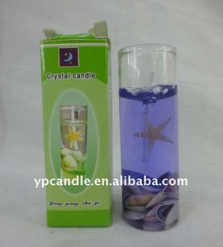 Purple cylinder jelly candles for decoration
