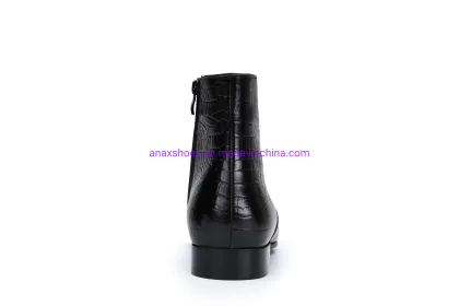 Men′ S Lace-up Embossing Leather Business Boots