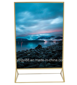 Custom Gold Acrylic Menu Holder with Logo