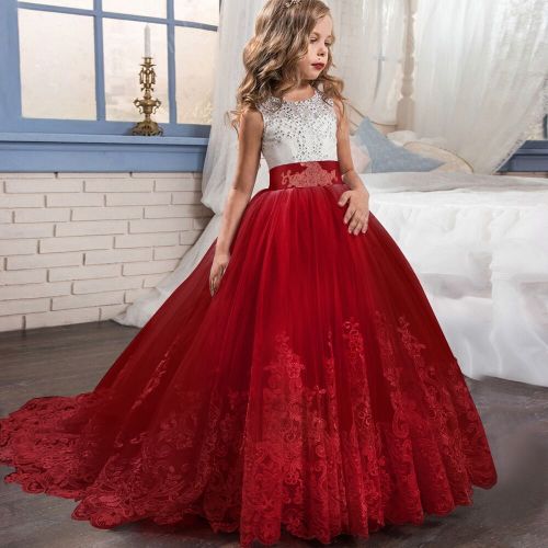 Robe de fille d&#39;été longue princesse