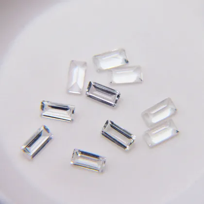 Sri Lankan Natural White Sapphire Rectangular Loose Stone