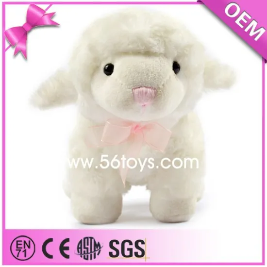 Small Size Attractive Pure White Cute Stuffed Baby Lamb Toy For Sales