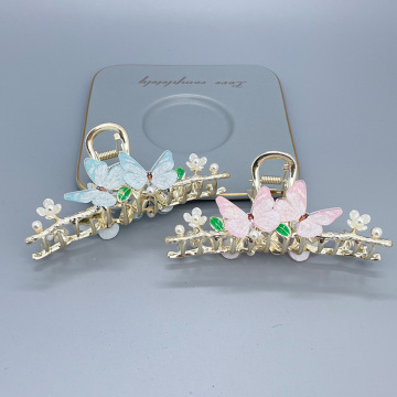 Domoho Elegant Hair Shark Clip с металлическими ручками бабочки
