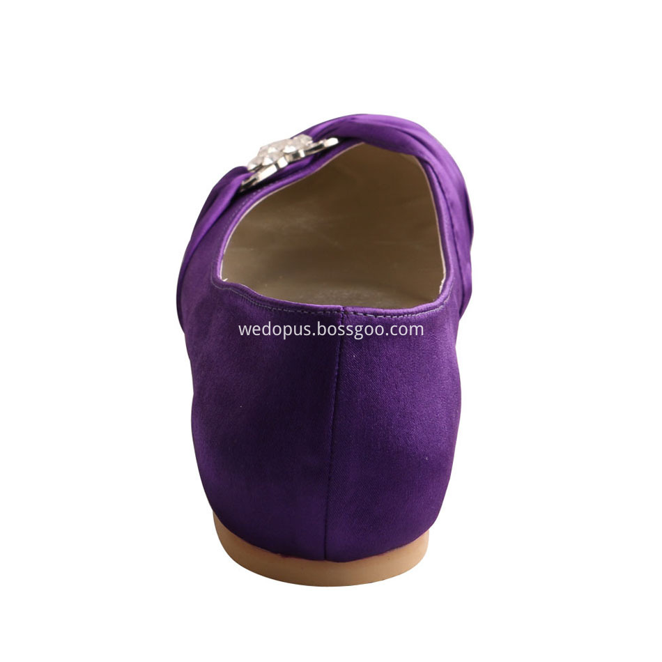 Purple Bridal Shoes Flats