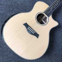 Handmade 40’’ Cutway Solid Top Acoustic Guitar Bone Nut Saddles Abalone Inlay Ebony Fingerboard SPECIAL PRICE