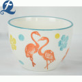 High quality design decal ceramic salad fruit bowl