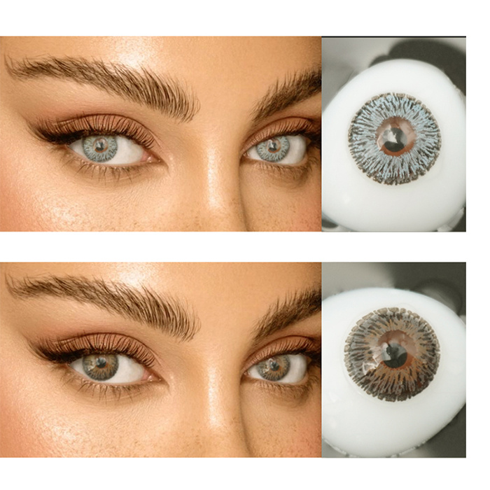 Intricately patterned colored contact lenses Without myopia