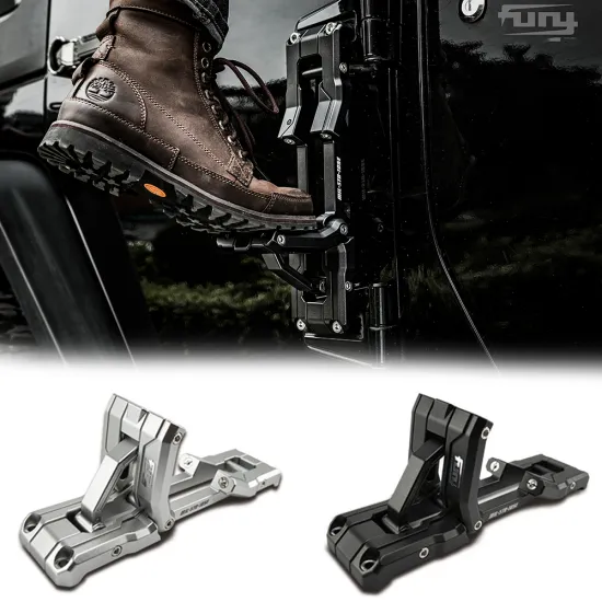 Aluminum Black Side Door Climb Ladder Accessories for Jeep Gladiator JT 2020-2022