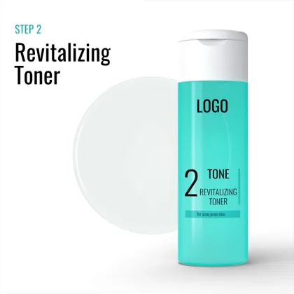 Vegan Anti-Acne Facial Care Set: Oil Control Cleanser, Moisturizer, and Toner