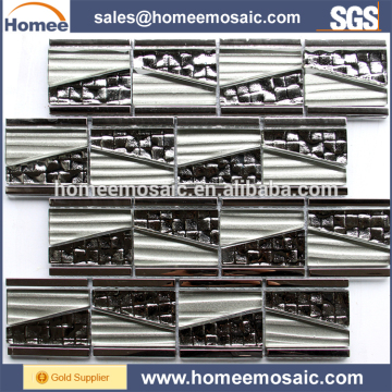 Irregular Shape Luxury Metallic and Glass Mosaic Tile for Wall Decoration