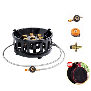 High-Power 19800W 7-Core Camping Stove: A Robust and Portable Gas Burner with Windproof Technology