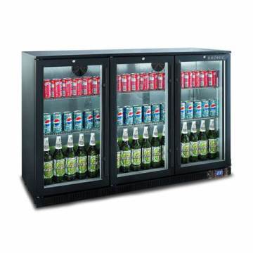 Stainless Steel 3 Glass Sliding Door Refrigerator - Custom Beer Fridge Cooler