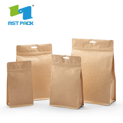 Bolsa de papel personalizável 100% compostável/biodegradável