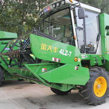 Fuel-efficient single cylinder rice/wheat combine harvester