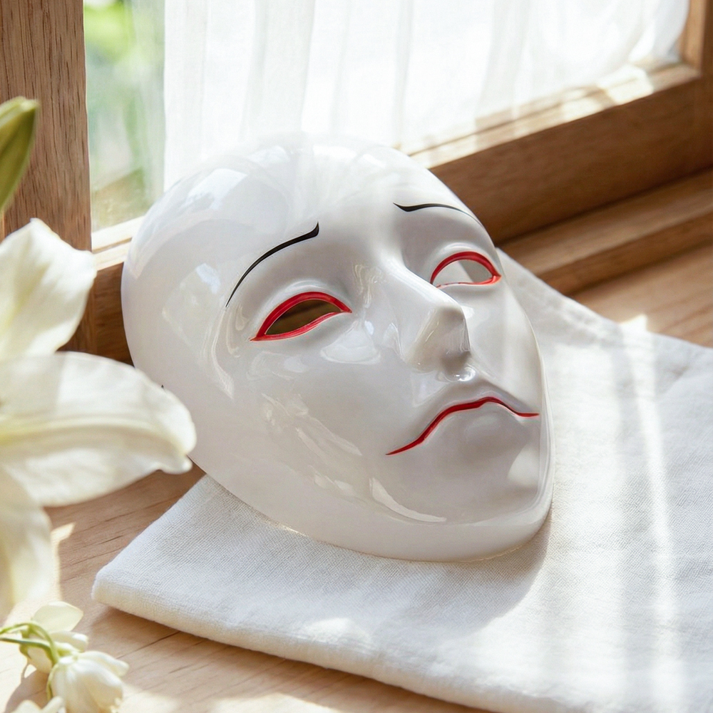 Doll Face Shape White Mask