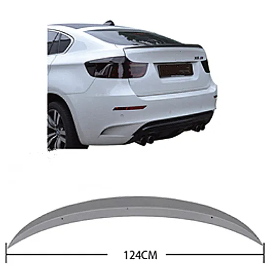 High Quality ABS Boot Lip Spoiler for BMW X6 E71 2009-2014 - P Style Rear Spoiler Upgrade