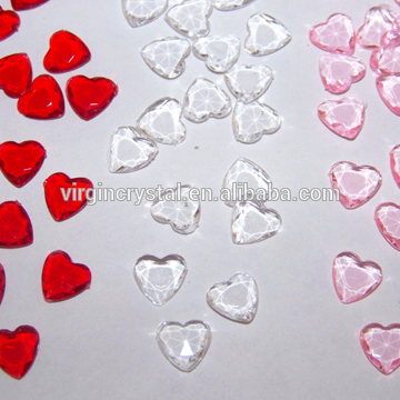Wholesale heart shape acrylic crystal bulk diamond confetti for wedding table decoration