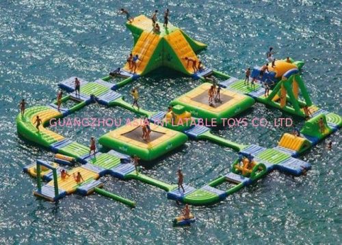 Sport Park , Water Park , Aqua Park Combined Three Together In The Inflatable Water Park