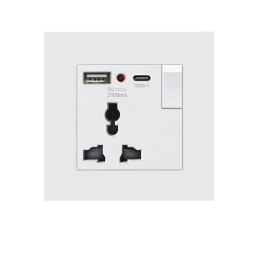 BS BS UK standard single Twin 13A Pobite mural avec doubles ports de chargement USB - haute qualité