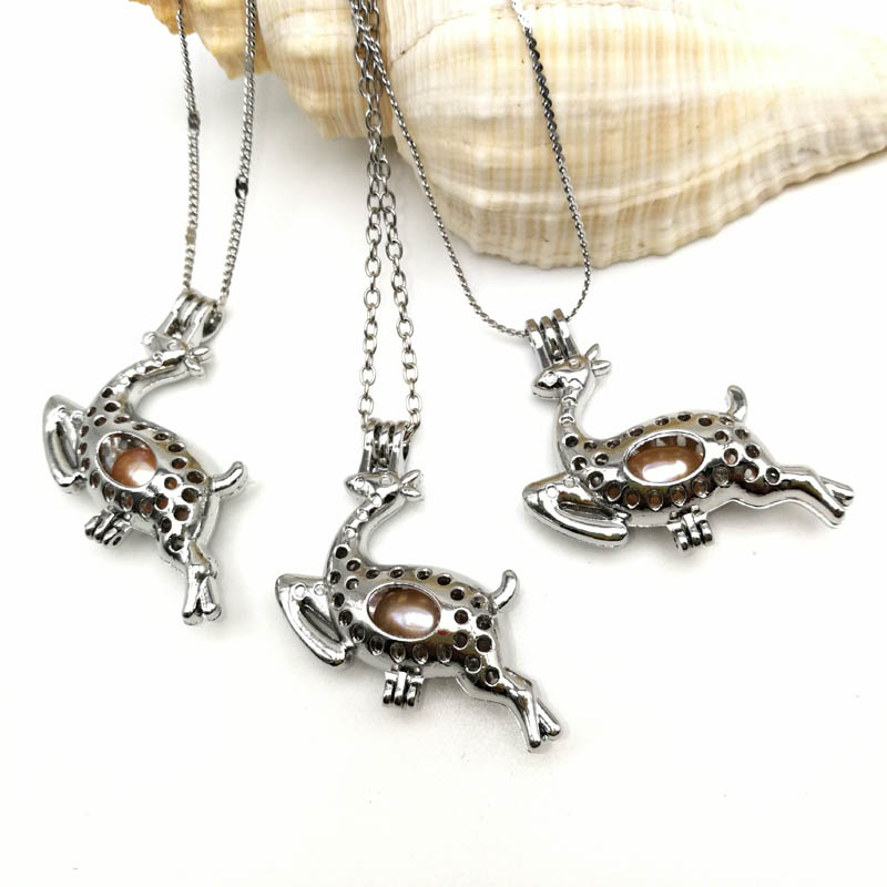 Elk Locket Pendant Necklace