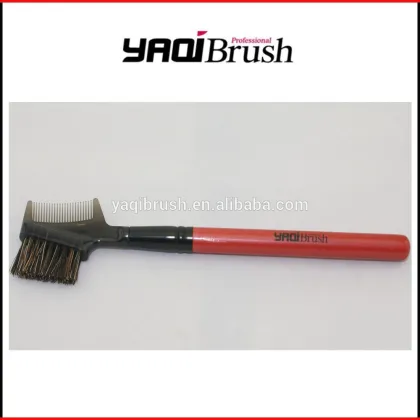 bristle hair eyelash comb wooden handle