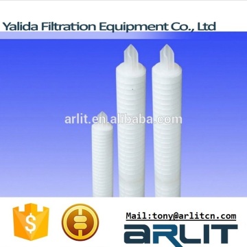 China Suppiler 10 inch micron PP Polypropylene Pleated mineral water filter