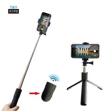 dispositivo portátil 3 em 1Tripod Folding Bluetooth Selfie Stick