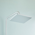 Exposed Pipe White Shower Set for Bathroom