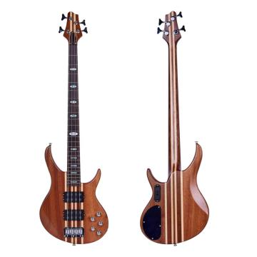 4 senar melalui tubuh gitar bass siam