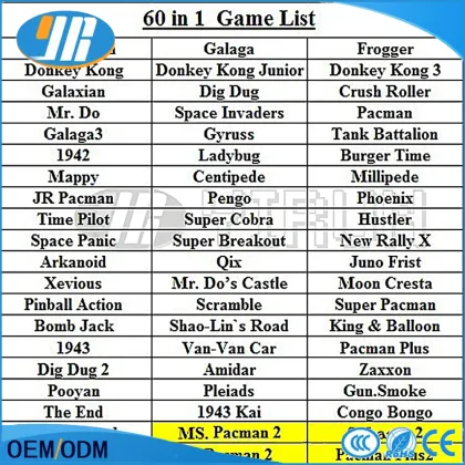 Factory Direct 79 in 1 and 60 in 1 Arcade Game PCB Jamma Board Coin Operated