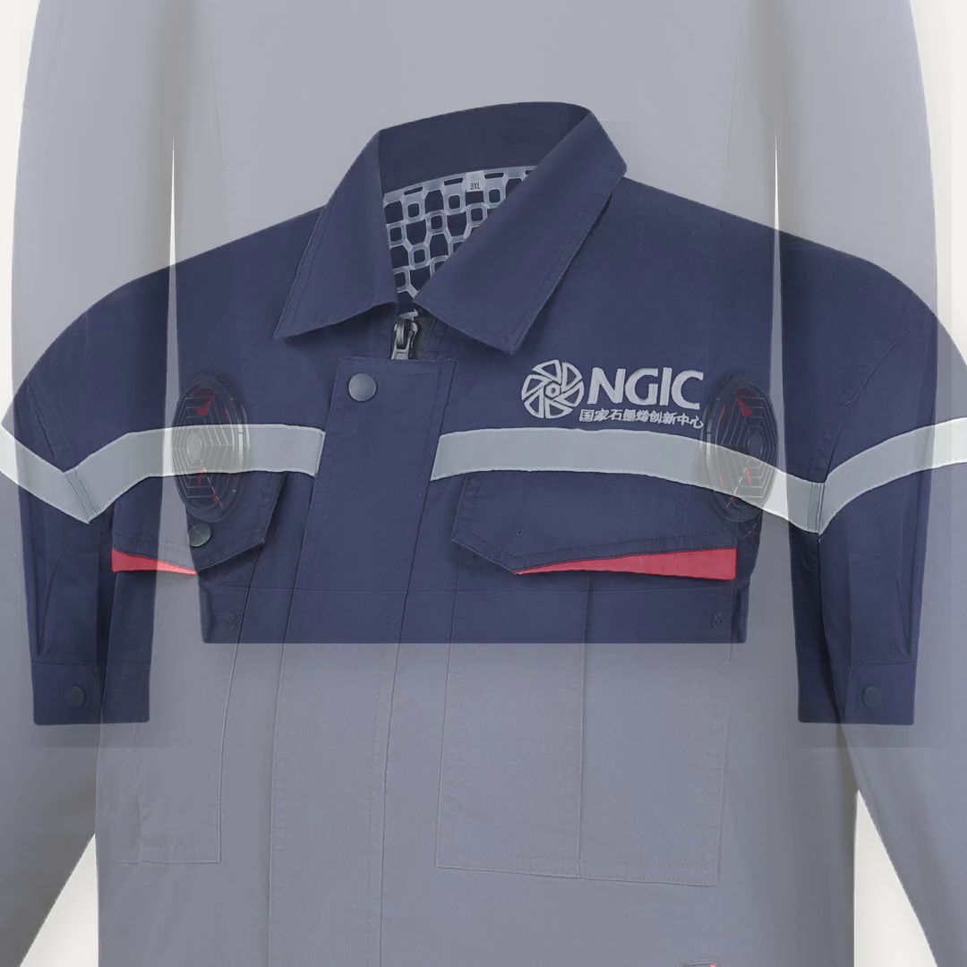 Airflow Fan Long-Sleeve Workwear | 12V Standard Version (Battery and Charger Not Included)