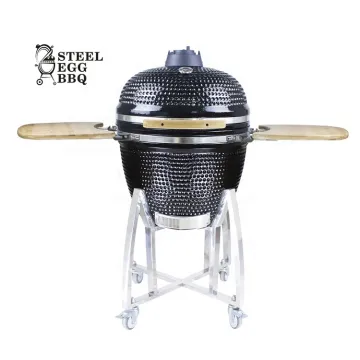 SEB KAMADO Kamado 21Inch Egg Shaped Outdoor Ceramic Grill Asador Barbecue Smokers Charcoal BBQ Grill Portable Meat Grills